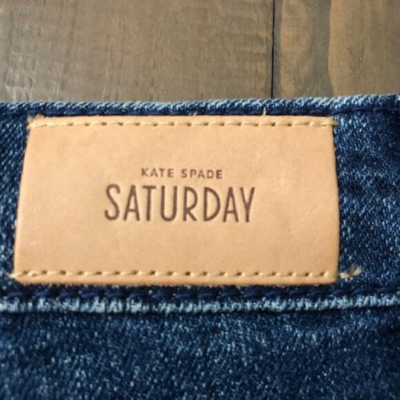Kate Spade Saturday Blue Denim Cropped-Drop Jeans - Picture 3 of 6